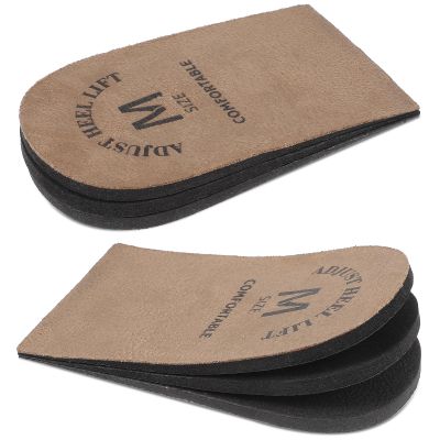 2 Pack Heel Lifts, Adjustable Heel Lifts for Women Leg Length Discrepancy, Man Shoe Lift Pain Relief, Brown Heels Pads for Shoes(Medium)