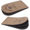 2 Pack Heel Lifts, Adjustable Heel Lifts for Women Leg Length Discrepancy, Man Shoe Lift Pain Relief, Brown Heels Pads for Shoes(Medium) view 1