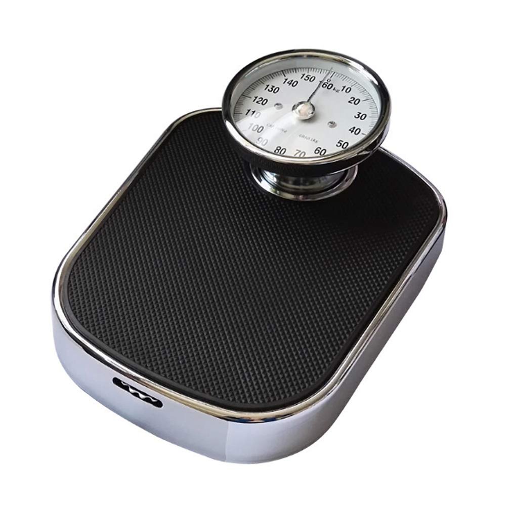 350lb/160kg Capacity Extra Large Mechanical Dial Heavy Duty Professional Accurate Body Weight Scales(Black) (Black)