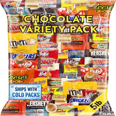 Assorted Chocolate Candy Variety Pack 5 lb Bulk Individually Wrapped Chocolates for Parties, Gifting, Holidays & Everyday Indulgence Premium Mix for All Occasions