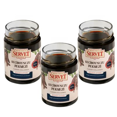 Traditional Natural Carob Molasses, Additive-Free and No Sugar Added, Gluten-Free - 400g - (DOAL TRK HARNUP PEKMEZ) x 3 PCS