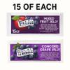 Assorted Jelly Pack 30 Single-Serve Portions (0.5 oz Each) Concord Grape Jelly & Mixed Fruit Jelly Breakfast Spreads Variety Pack for Toast, Bagels, Pancakes, Snacks & On-the-Go Use view 4