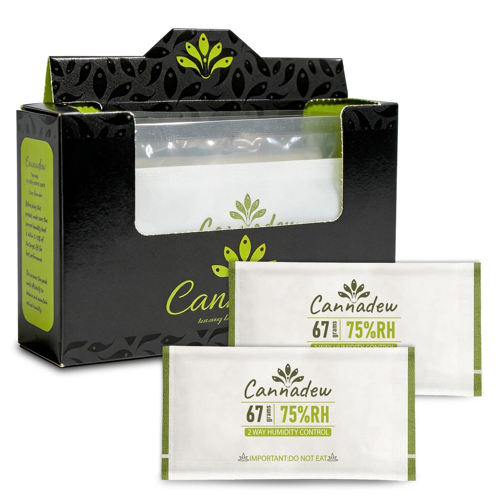 Cannadew 75% Two-Way Humidity Control Packets, 67g (5 Pack) Moisture Absorbers & Hydration Packets for Storage