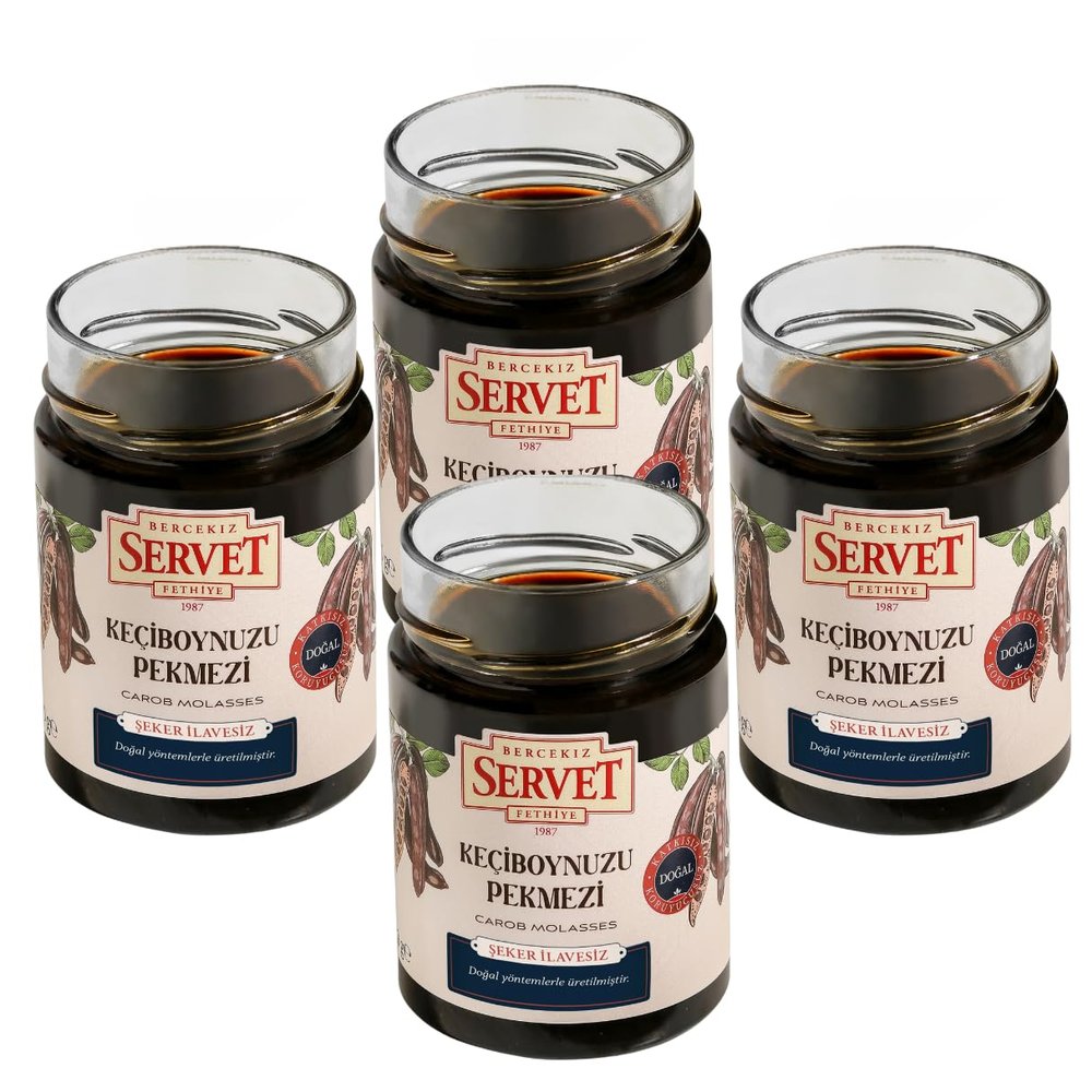 Traditional Natural Carob Molasses, Additive-Free and No Sugar Added, Gluten-Free - 400g - (DOAL TRK HARNUP PEKMEZ) x 4 PCS
