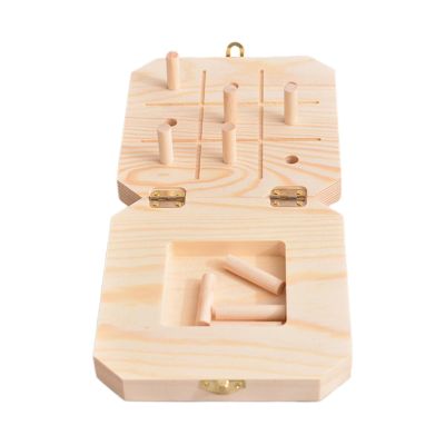 9 Hole Wooden Pegboard Flip Peg Board Educational Versatile Portable Home Sensory Board Training for Finger Dexterity Elderly