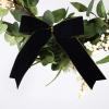 10 Yards Golden Edge Black Velvet Ribbon 1Inch for Christmas Tree, Black Velvet Christmas Ribbon for Gift Wrapping Crafts Bow Wreath Holiday Floral Bouquets Decorations view 4