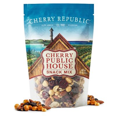 Cherry Republic Public House Snack Mix, 10 oz Bag - Sweet and Salty Pub Mix with Dried Cherries, Hickory Smoked Almonds & Salted Pretzels - Crunchy Savory Snacks for Adults, Parties & Game Nights