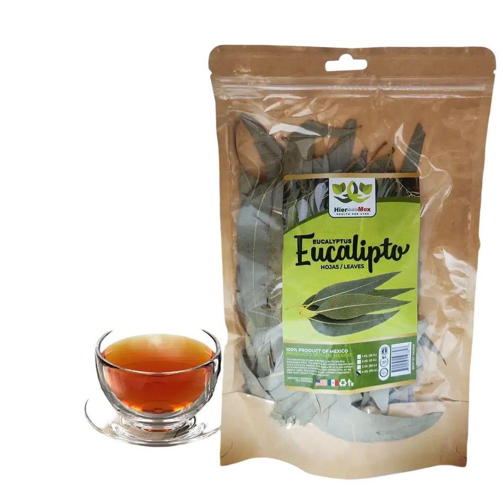 Hojas de Eucalipto Te, 4 oz.-113g. Eucalyptus Leaves Herb Tea, 4 oz.-113g. Natural Mexican Herb Hierba Wild Crafted Product of Mexico HierbasMexico