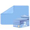 Wnote Reusable Incontinence Bed Pads (34"x52", 2 Pack) - Ultra Absorbent Waterproof Mattress Protector Underpads, Blue Washable Pee Pads for Adults, Seniors view 1