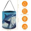 LLUTSNTH Colorful Tuna Large Halloween Tote Treat Bag for Trick Or Treat, Halloween Goodie Candy Bags, Reusable view 2