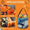 LLUTSNTH Colorful Tuna Large Halloween Tote Treat Bag for Trick Or Treat, Halloween Goodie Candy Bags, Reusable view 3