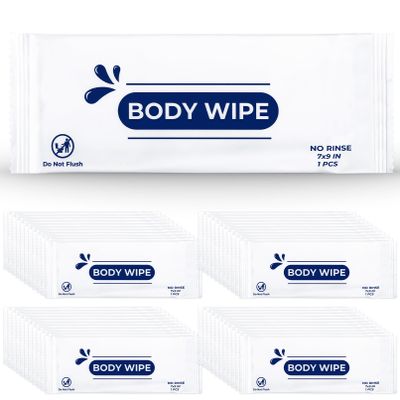 Cptoion 200pcs Body Wet Wipes, Hand Wipe, Individually Wrapped