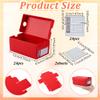 AHANDMAKER 24Pcs Mini Sneaker Boxes for Party Favors, Sports Theme Gift Case with Editable Label Small Sneaker Boxes for Wedding Holiday Birthday Party Candies Cookies Snacks, 4.7x2.5x2 Inch, Red view 2