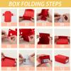 AHANDMAKER 24Pcs Mini Sneaker Boxes for Party Favors, Sports Theme Gift Case with Editable Label Small Sneaker Boxes for Wedding Holiday Birthday Party Candies Cookies Snacks, 4.7x2.5x2 Inch, Red view 3
