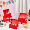 AHANDMAKER 24Pcs Mini Sneaker Boxes for Party Favors, Sports Theme Gift Case with Editable Label Small Sneaker Boxes for Wedding Holiday Birthday Party Candies Cookies Snacks, 4.7x2.5x2 Inch, Red view 4