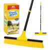 18Push Broom Brush for Floor Cleaning with 60 Long Handle and Stiff Bristles, Heavy Duty Brush for Shop, Deck, Garage, Concrete,Indoor and Outdoor Broom view 1