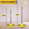 18Push Broom Brush for Floor Cleaning with 60 Long Handle and Stiff Bristles, Heavy Duty Brush for Shop, Deck, Garage, Concrete,Indoor and Outdoor Broom view 3
