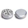 Portable Pill Organizer, Abstract Music Note Piano Round Cute Container, Mini Case for Vitamins, Travel Holder Purse Use for Women view 3