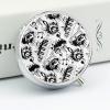 Portable Pill Organizer, Abstract Music Note Piano Round Cute Container, Mini Case for Vitamins, Travel Holder Purse Use for Women view 4