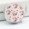 Round Pill Dispenser, Cute Pink Unicorns Mini Organizer Case, Metal Travel Holder for Medicine, Purse Pocket Container for Vacation Trips view 4