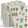 200 Pcs 13x15 Inch Large Succulent Party Napkins, 2-Ply Soft Absorbent Disposable Dinner Napkins for Spring Floral Wedding, Birthday, Garden Party Supplies, Plants Spring Summer Table Decor view 1