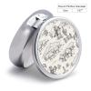 Portable Medicine Box, Cowboy Cow Longhorn Horse Print Western Round Pill Organizer, Compact Case for Fish Oil, Travel Pill Holder Purse Carry for Seniors view 2