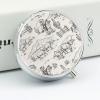 Portable Medicine Box, Cowboy Cow Longhorn Horse Print Western Round Pill Organizer, Compact Case for Fish Oil, Travel Pill Holder Purse Carry for Seniors view 4