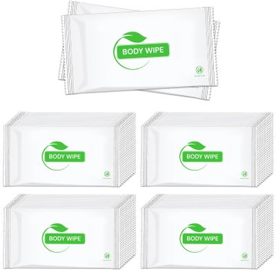 Cptoion 50 Pcs Body Wipes, Individually Wrapped, Large