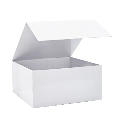 White Gift Boxes, Gift Boxes in Bulk, Collapsible Gift Box, Large Rectangle Collapsible Decorative Boxes 12x12x5.9inch, Packaging for Small Business, Parties Apparel, Retail (White)