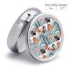 Portable Pill Organizer, Cute Snow Cat Round Cute Container, Mini Case for Vitamins, Travel Holder Purse Use for Women view 2