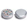 Portable Pill Organizer, Cute Snow Cat Round Cute Container, Mini Case for Vitamins, Travel Holder Purse Use for Women view 3