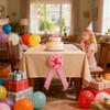 12 Inch Happy Birthday Big Pink Bow, Big Bow for Present, Party Decorations, Christmas Events Bikes,Table Decorations and Party Events Decoration ((Pink, 12 Inch (Pack of 1)) view 3