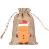 ZSKunity Christmas Gnome Gift Bags, Non-Woven Drawstring Bags with Gold Handles for Holiday Party Favors, Candy, Gifts (Multiple Sizes & Designs) (10 * 15cmF-02) view 1