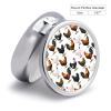 Portable Medicine Box, Cute Farm Animals Chicken Round Pill Organizer, Compact Case for Fish Oil, Travel Pill Holder Purse Carry for Seniors view 2