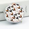 Portable Medicine Box, Cute Farm Animals Chicken Round Pill Organizer, Compact Case for Fish Oil, Travel Pill Holder Purse Carry for Seniors view 4