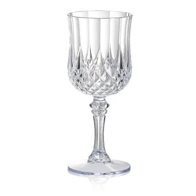 Nikeg Disposable Plastic Martini Glasses 8Pcs Plastic Wine Glasses Drinking Wedding Vintage Glassware Cups Champagne Cocktail Goblets for Party(Clear)