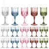 Nikeg Disposable Plastic Martini Glasses 8Pcs Plastic Wine Glasses Drinking Wedding Vintage Glassware Cups Champagne Cocktail Goblets for Party(Clear) view 2