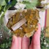 LoKori Natural Yellow Barite Cluster Mineral Specimen,Crystals and Healing Stones for Collection,Rare Baryte Crystal Raw Ore for Home Decoration and Gift Giving,320~480g view 3