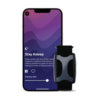 Apollo Neuro Wearable & 12-Month SmartVibes AI Membership - Sleep Aid & Stress Relief Device (Stealth)