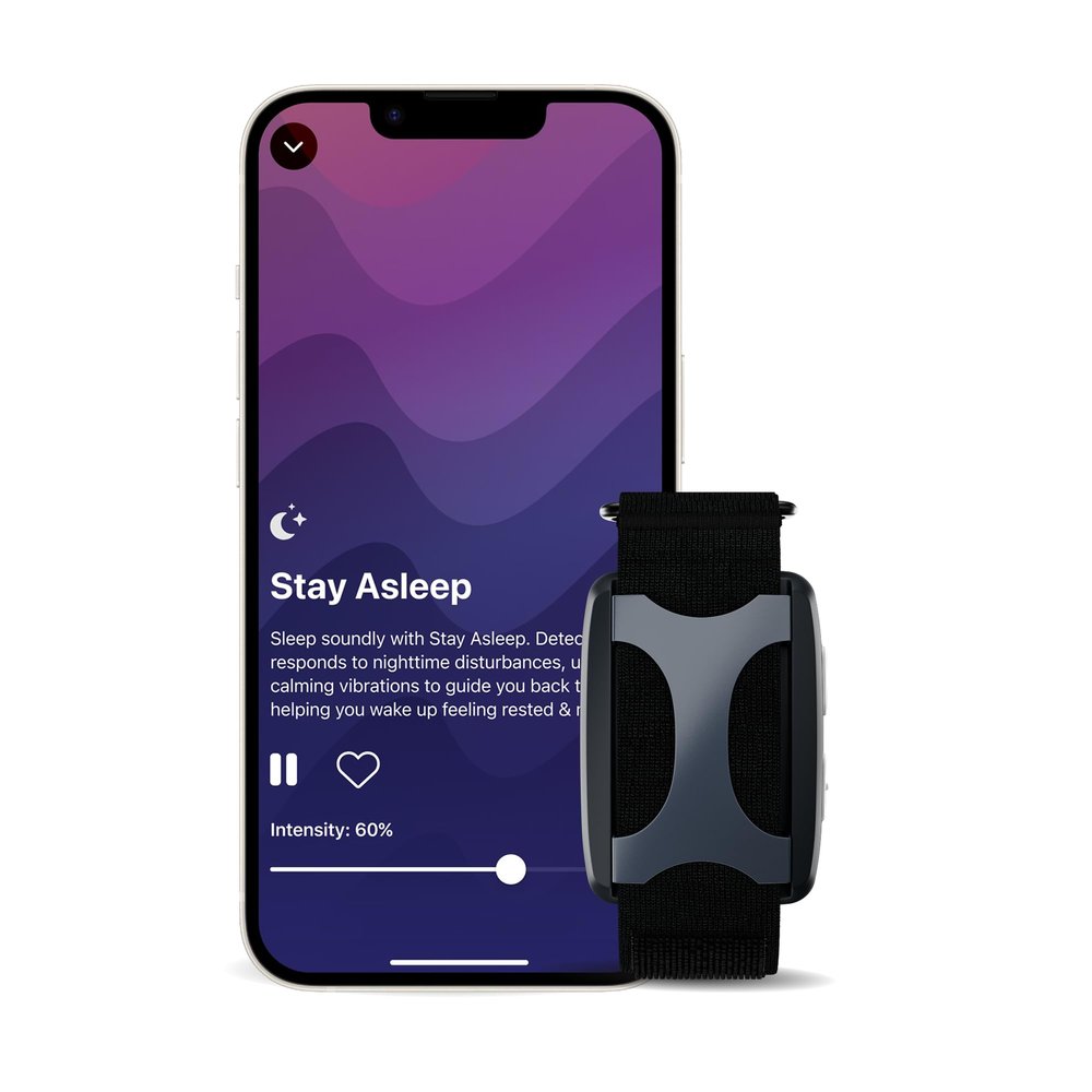 Apollo Neuro Wearable & 12-Month SmartVibes AI Membership - Sleep Aid & Stress Relief Device (Stealth)