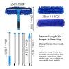 2-in-1 Double-Layer Dual-Sided Glass Wiper - High-Rise Window Cleaner Scraper for Professional Cleaning(Light Blue,5 Sections) view 2