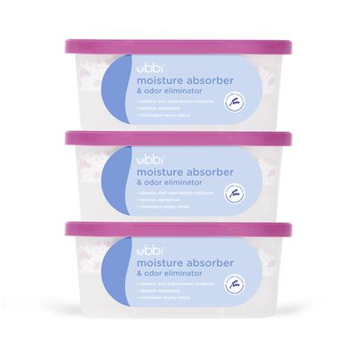 Ubbi Moisture Absorber & Odor Eliminator Tub, 3-Pack