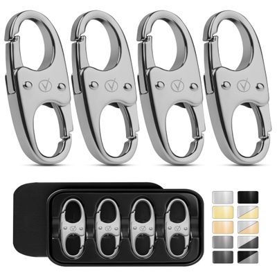 Vantamo Premium 4 Zipper Clips Anti Theft for Backpack, Luggage & Purse, Pull Replacement Zipper Locks, Purse Clip for Travel