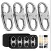 Vantamo Premium 4 Zipper Clips Anti Theft for Backpack, Luggage & Purse, Pull Replacement Zipper Locks, Purse Clip for Travel view 1
