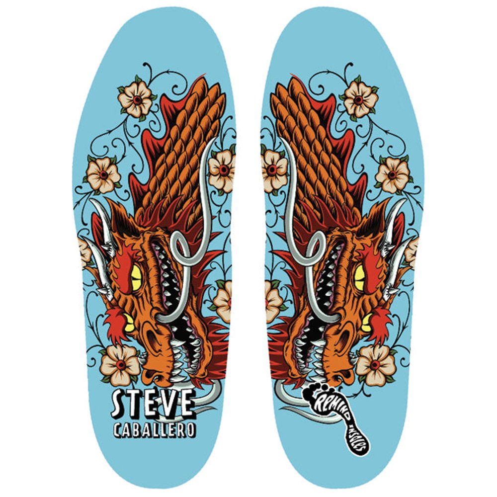 Remind Insoles Cush | Shoe Inserts for Mid-High Arch Support | Ski Boot, Snowboarding & Skateboarding | Walking & Running | Lightweight Comfort | Steve Caballero | Mens Size 6-6.5