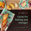 Bee's Wrap Beeswax Wraps for Food - Cut to Size 14x52" Beeswax Wrap Roll - Plastic Free Made in USA Reusable Natural Food Wrap - Seasons Greetings view 2