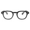 2SeeLife Black Round Premium Clear Frame Reading Glasses Solid & Sturdy Frame Blue Light Retro Readers for Men & Women with Spring Hinges & Scratch-Resistant Lenses, Strength 1.50 view 1