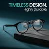 2SeeLife Black Round Premium Clear Frame Reading Glasses Solid & Sturdy Frame Blue Light Retro Readers for Men & Women with Spring Hinges & Scratch-Resistant Lenses, Strength 1.50 view 2
