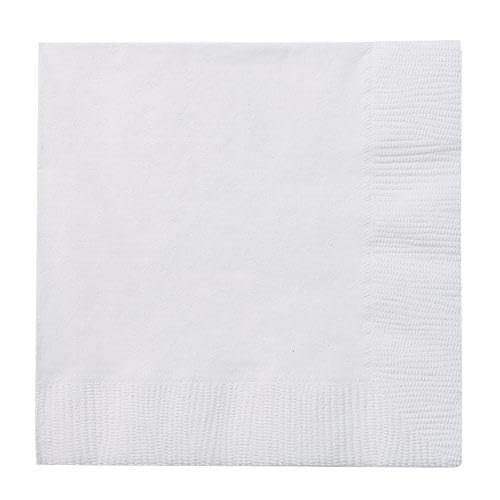 2 Ply White Beverage Paper Napkins Disposable, Soft and Absorbent Napkins for Parties, Events, Catering, Lunches, and Everyday Use (48)