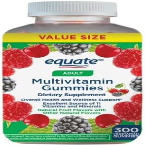 EQ Home Multivitamin Gummies for Immune Support, Mixed Berry Orange Peach, 300 Count